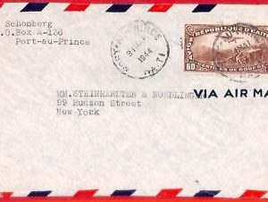 aa3657 - HAITI - POSTAL HISTORY -  Censored AIRMAIL  COVER  to  USA  1944