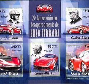 A7850 - Guinea-Bissau - ERROR MISPERF Stamp Sheet - 2013 CARS Enzo Ferrari