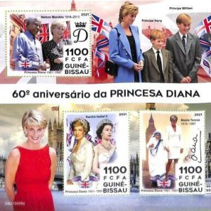 A7905- Guinea-Bissau - Stamp Sheet -2021 Princess Diana ROYALTY