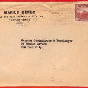 aa3661 - HAITI - POSTAL HISTORY - Propaganda Postmark on COVER  to  USA  1941