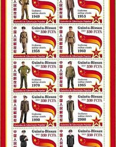 A7868 - Guinea-Bissau -   Stamp Sheet -  2021 MILITARY UNIFORMS