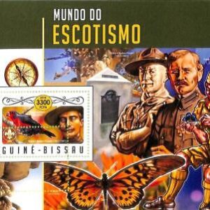A7903 - Guinea-Bissau -ERROR MISPERF  Stamp Sheet -2016 Scouting BOY SCOUTS