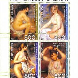 A7876 - Guinea-Bissau - ERROR MISPERF  Stamp Sheet - 2021 ART Auguste Renoir
