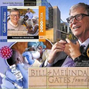 A7907- Guinea-Bissau - ERROR MISPERF  Stamp Sheet -2021 MEDICINE Bill Gates