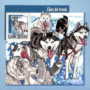 A7897- Guinea-Bissau -ERROR MISPERF Stamp Sheet -2015 ANIMALS Dogs