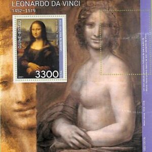 A7885a - Guinea-Bissau - ERROR MISPERF   Stamp Sheet -2021 ART Leonardo da Vinci