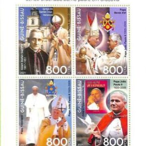 A7890 - Guinea-Bissau - Stamp Sheet -2021 POPE Karol  Wojtyla