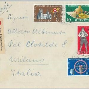 77849 - SWITZERLAND - Postal History - REGISTERED COVER  1955 - Wine MUSIC auto