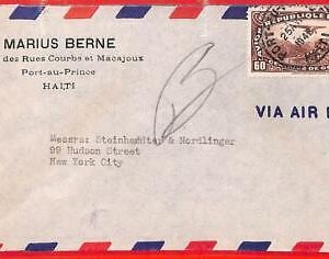 aa3662 - HAITI - POSTAL HISTORY - DOUBLE Censored AIRMAIL  COVER  to  USA  1942