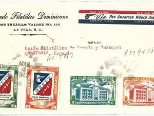 69256 - DOMINICANA - POSTAL HISTORY -  REGISTERED COVER  to  SPAIN  1947