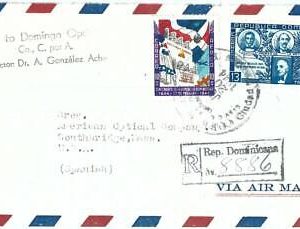 69257 - DOMINICANA - POSTAL HISTORY - REGISTERED COVER to SPAIN 1944 - CENSORED
