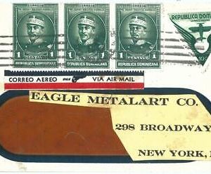 69259 - DOMINICANA - POSTAL HISTORY -  AIRMAIL COVER  to NEW YORK  - ADVERTISING