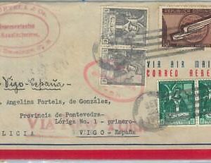 74523 - DOMINICANA - POSTAL HISTORY -   AIRMAIL COVER  to SPAIN 1942 - CENSORED
