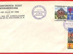 aa3687 - EL SALVADOR  - Postal History -  FDC COVER 1968 Boy Scouts