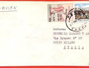 aa3684 - PERU - Postal History - OVERPRINTED STAMP  Airmail COVER to ITALY  1970