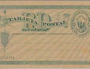 77170 - DOMINICANA - POostal History -  DOUBLE STATIONERY CARD  H & G # 3