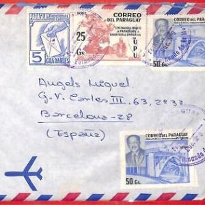 aa3683  - PARAGUAY  - Postal History -  Airmail COVER to SPAIN  1983 - UPU