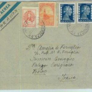96886 - ARGENTINA - POSTAL HISTORY - AIRMAIIL COVER to ITALY 1952  1.45 $  Evita