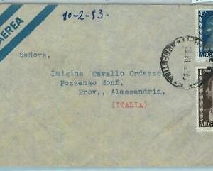 96889 - ARGENTINA - POSTAL HISTORY - AIRMAIIL COVER to ITALY 1953 1.45 $  Evita
