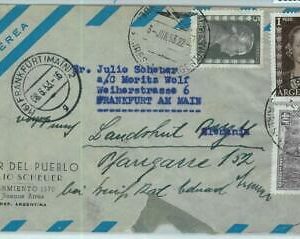 96892 - ARGENTINA - POSTAL HISTORY - Airmail COVER to GERMANY  ---  1953  Evita