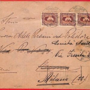 aa3876 - EGYPT - Postal History - Blue ALEXANDRIA postmark COVER to ITALY 1928