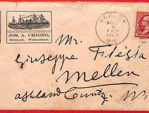 aa3692 - USA - POSTAL HISTORY -  Early COVER from HURLEY, WISCONSIN  1903