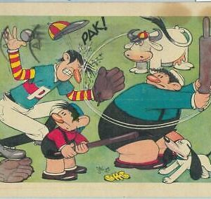 91990 -  Vintage POSTCARD -  HUMOR  SPORT: BASEBALL dog cow 1951 - Jac