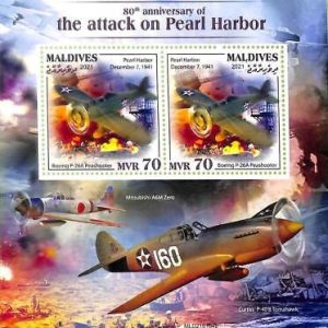 A8135 - MALDIVES - Stamp Sheet -2021 AVIATIONS Military