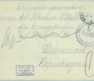 67583 - GERMANY - Postal History - Russian POW MAIL  Cover  1919