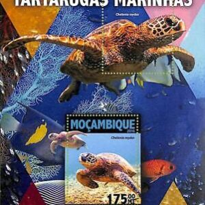 A8166 - MOCAMBIQUE - ERROR MISPERF Stamp Sheet -2016 Reptiles TURTLES