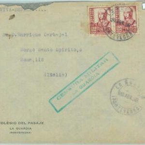 85342 - SPAIN - POSTAL HISTORY - Guerra Civil CENSORED COVER to ITALY  1938
