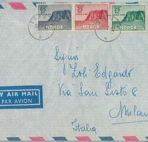 75333- NORWAY - Postal History - COMPLETE SET on COVER to Italy 1962