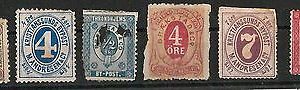 56848 -   NORWAY  - STAMPS:  SMALL LOT of local REVENUE STAMPS
