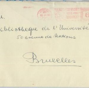 82048 - HUNGARY - POSTAL HISTORY - RED MECHANICAL postmark on cover - DOVE 1933