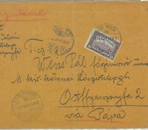 85245 - HUNGARY - Postal History - First FLIGHT: Budapest - Szombathely 1920