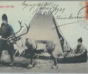 82095 - NORWAY - Postal History -   POSTCARD to FRANCE  1909  Lapland