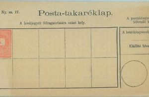 89070 - HUNGARY - POSTAL HISTORY - STATIONERY FORM: POSTAL Savings  # SK1  1886