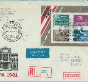 82050 - HUNGARY - Postal History - Souvenir Sheet on FDC COVER 1981 Transport
