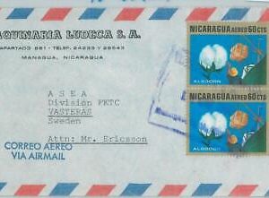 74466 - NICARAGUA - POSTAL HISTORY - AIRMAIL COVER to NORWAY    - COTTON