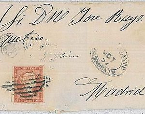 29898  SPAIN España : POSTAL HISTORY:  COVER   E. 48 AMBULANTE ASCENDENTE 1857