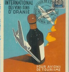 86825 - ALGERIA - Postal History - AVIATION POSTCARD: Rallye d'Oranie WINES 1949