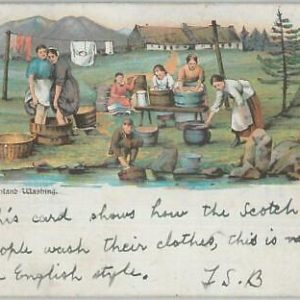 77644 - GB Scotland  Postal History - POSTCARD to BOHEMIA 1900: Highland Washing