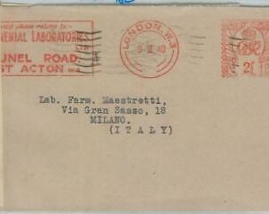 77641 - GB - Postal History - RED Postmark on COVER 1940:  Chemistry LAB  1940