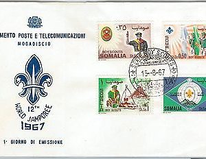 63016 - SOMALIA - POSTAL HISTORY - FDC COVER  Scott #  310/3 - 1967  BOY SCOUTS