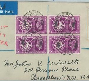 77757  - GB - Postal History -  SG # 501 block of 4  FDC COVER 1949  - UPU