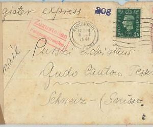 77642 - GB - Postal History - censored COVER to POLISH  REFUGEES  in GUDO 1941