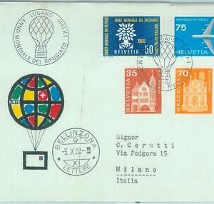 89744xx2  - SWITZERLAND - Postal History - SPECIAL BALLOON FLIGHT - 1960