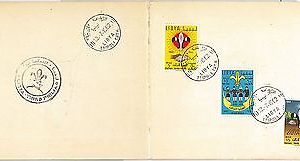 53754 - LIBYA -   SPECIAL STAMP FOLDER Scott # 222 / 224  BOY SCOUT - FDC  1962