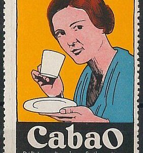 Vintage POSTER STAMP - FRANCE -- GASTRONOMY : CABAO drink