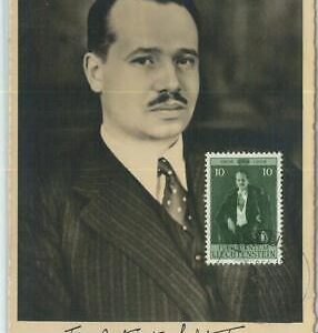 90233 - LIECHTENSTEIN - Postal History - MAXIMUM CARD - ART Royalty 1956